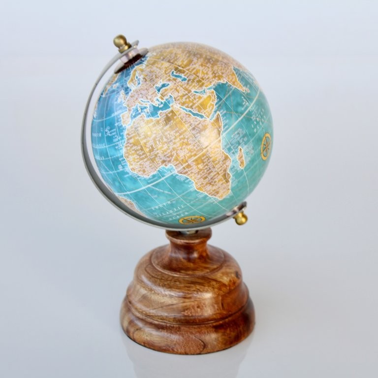 Small Blue World Globe